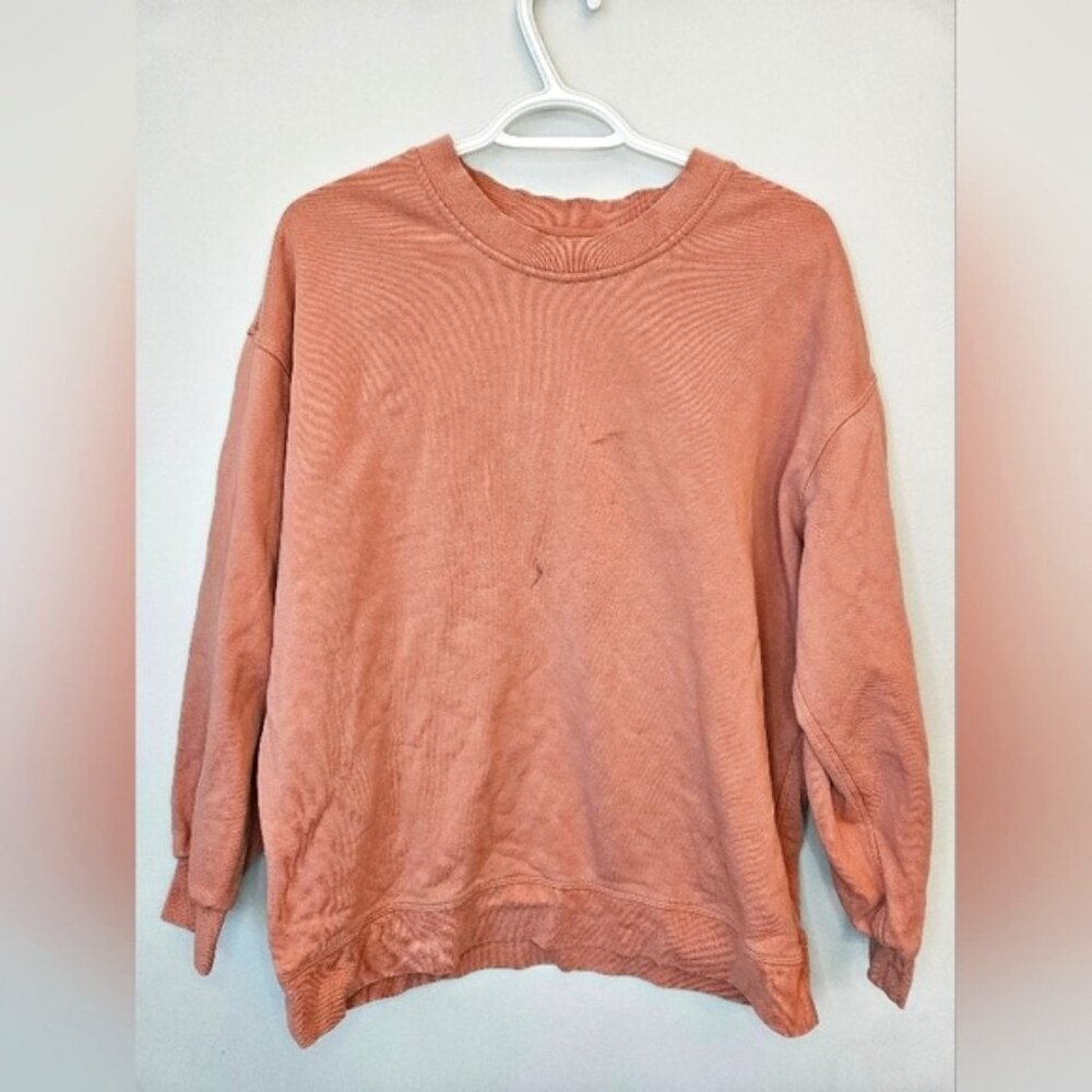 Lululemon Perfectly Oversized Crew, Pink Savannah. Measurements in Pictu…